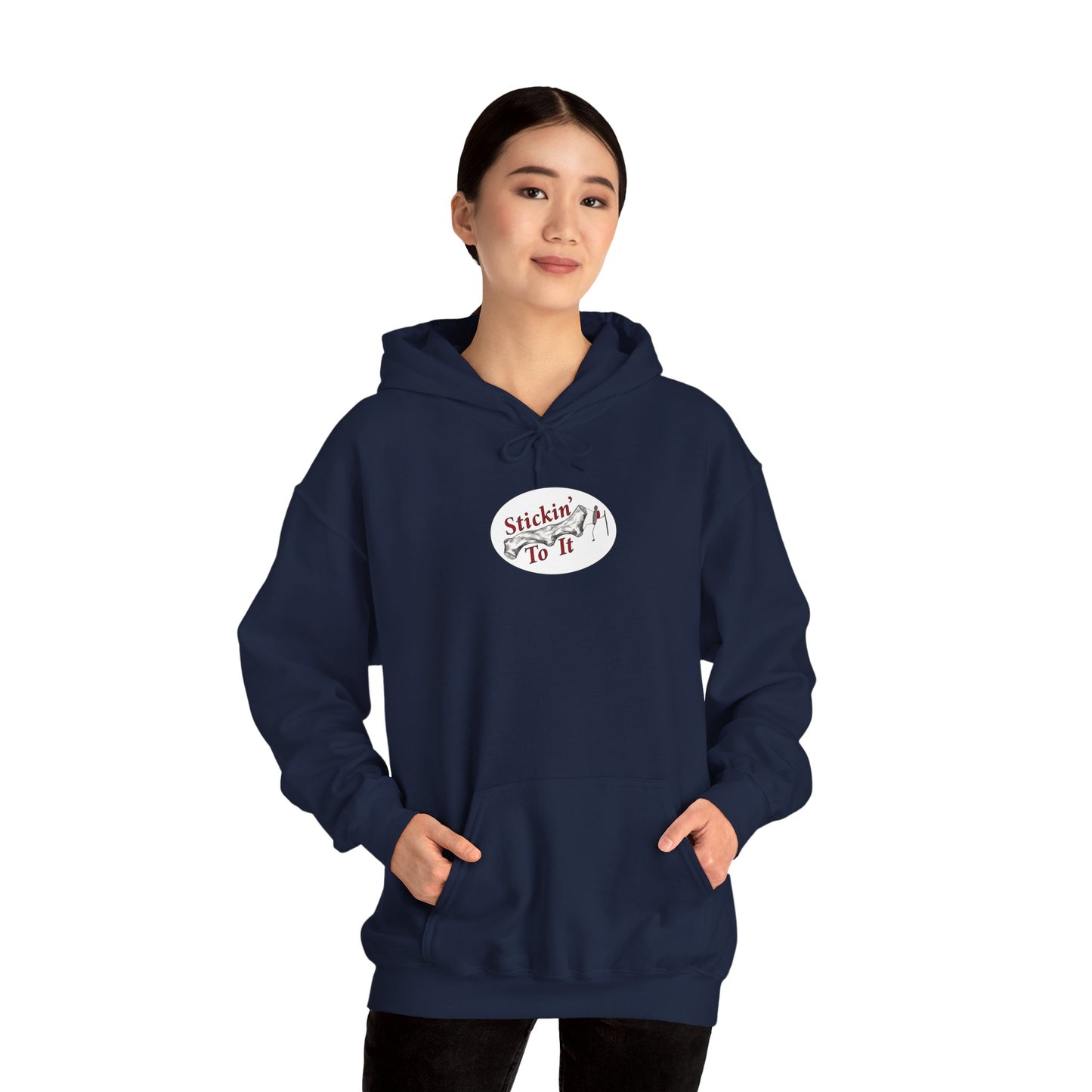 Stickin' To It Unisex Hoodie – Comfortable Heavy Blend Sweatshirt for Everyday Wear