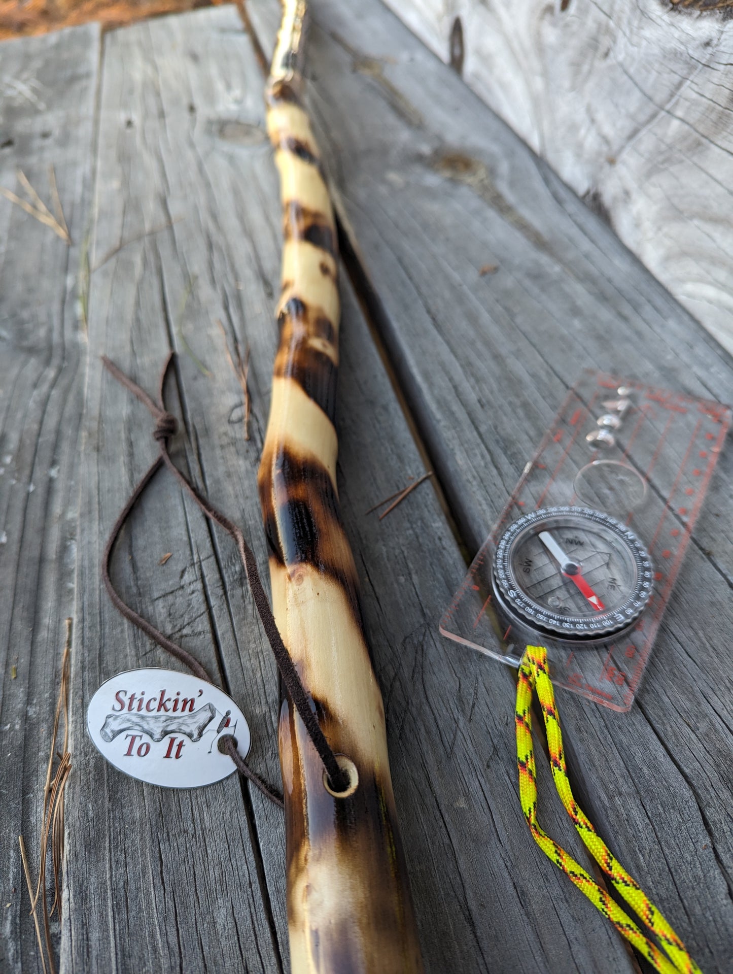 Twisted Charred Maple - Walking Stick